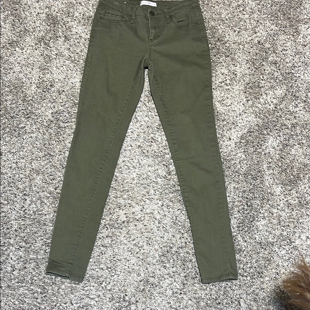Olive Green Skinny Jeans